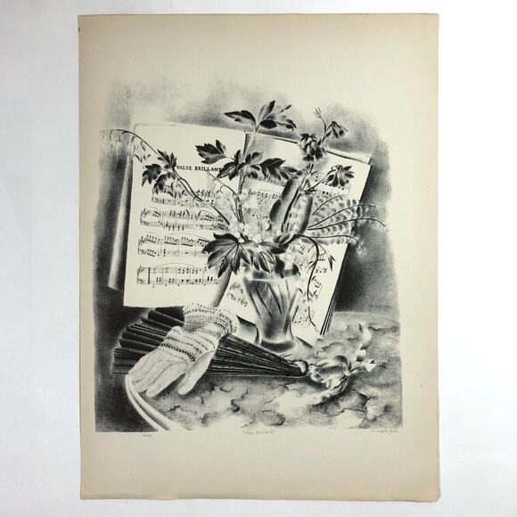 Minnetta Good Valse Brillante 1930s Art Print Treasury Collection Sketch WPA Vtg - Picture 9 of 12